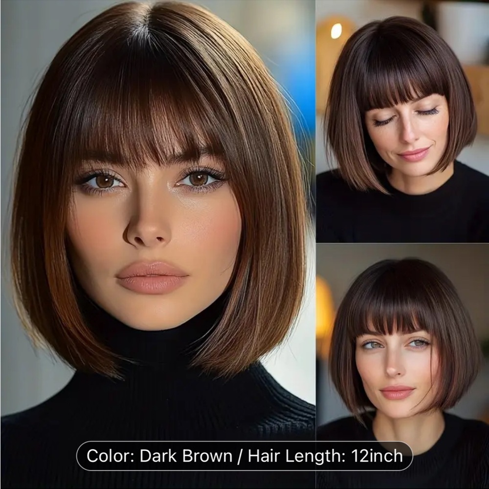 N/W/PACKAGE-Rich Gradient Ombre Brown Wig- NEVER WORN/ In Original Paskaging